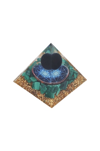 Konesam Enerji Dengeli Kristal Orgonomi Piramidi - İç Huzur Ve İyileştirme, Yoga Meditasyon Dekoratif Ev Eşyası 6cm