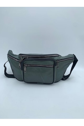 Nahitatyana Unisex Yeşil Çok Cepli Hakiki Deri Freebag Bel Çantas Yesil