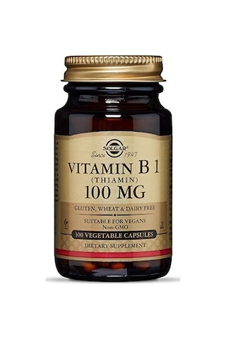 Solgar Vitamin B1 Thiamin 100 MG 100 Kapsül