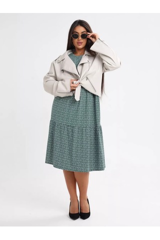 Danelııa Kadın Sonbahar Uzun Sıcak Ofis Elbisesi Büyük Beden 265103619