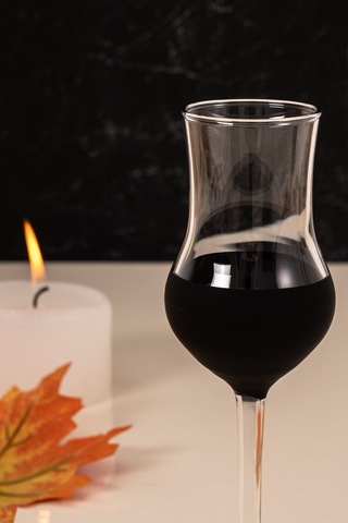 Mest 6 Adet Ayaklı Siyah Mat Kahve Yanı Su Bardağı Seti 95cc Siyah Mat