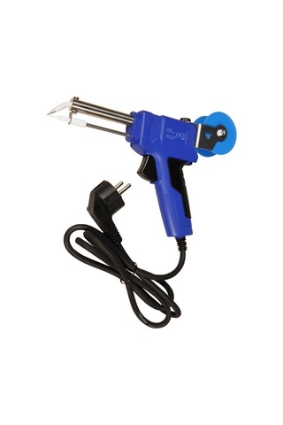 Zd-555 Lehim Tabancası, 30-60 Watt Ayarlı, Makaralı Lehim, Mavi