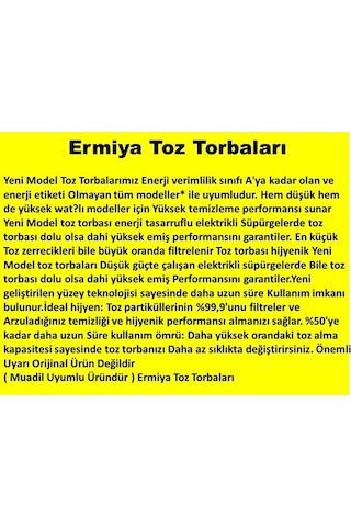 Profilo Uyumlu PSU5BPOW Elektrikli Süpürge 20 Ad Bez Kumaş Toz Torbası