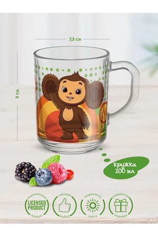 Priority. Çeburaşka Çocuk Cam Çay Kupası 1 Ad 411783399 Beyaz