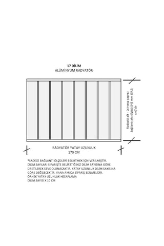 Alüminyum Panel Radyatör Ekol 600x1700 Ral 9010 Beyaz