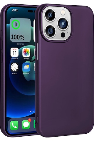 Apple Uyumlu iPhone 15 Pro Max Zore Premier Silikon Kılıf-derin Mor Derin Mor