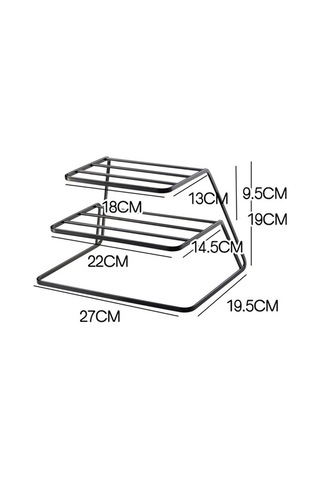 Dancemonkey Üç Katmanlı Mutfak Bulaşık Saklama Raf Dolabı - Pratik Depolama Çok Renkli