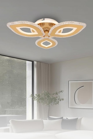 Eray Aydınlatma T008-3 Gold Kumandalı Led Avize Gold