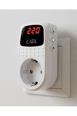 Cata Ct 9187 Dijital Göstergeli Akım Korumalı Priz 150-280v 4000w