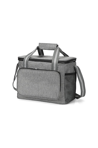 Symbee 15l Gri Oxford Çanta: Isı Ve Soğuk İzolasyon, Su Geçirmez, Piknik Kamp Malzemesi Gri