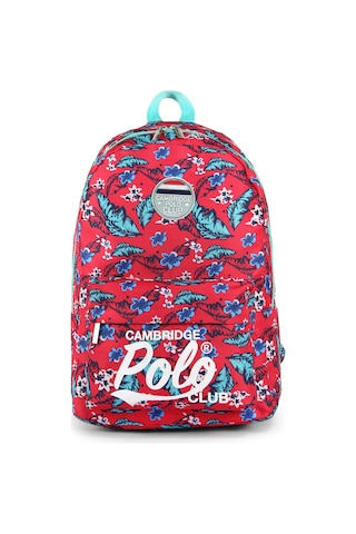 Cambridge Polo Club Island Roamer İki Bölmeli Unisex Sırt Çantası Kırmızı