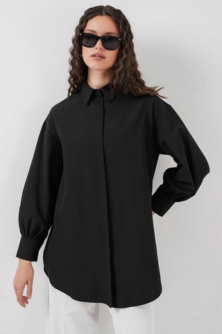 Bigdart Gabria Patlı Tunik Siyah