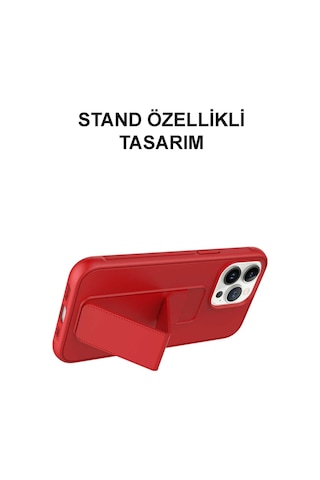 Samsung Galaxy Uyumlu A52 Kapak Standlı El Tutacaklı Silikon Kılıf