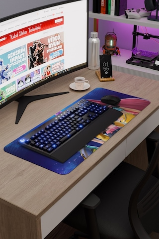 Kpop Demon Hunters Kaymaz Dikişli Kauçuk Oyuncu Mousepad V3 - 70x30 Xl Gaming Mouse Pad Fare Altlığı