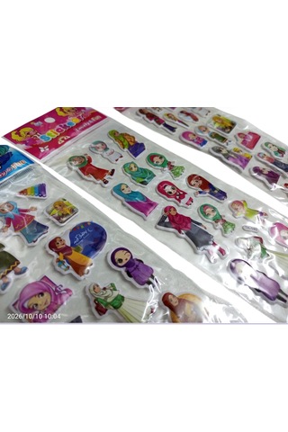 4 Paket İslam Dini Kız Çocuk İslami Sticker Etiket Karışık