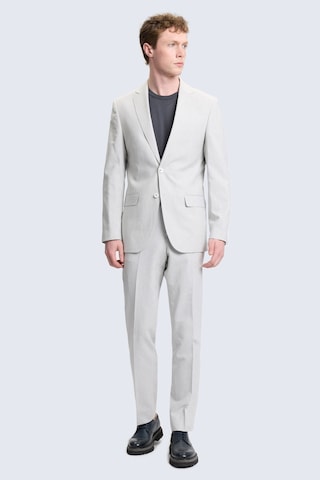 Hatemoğlu Gri Slim Fit Mono Yaka Keten Casual Takım Elbise