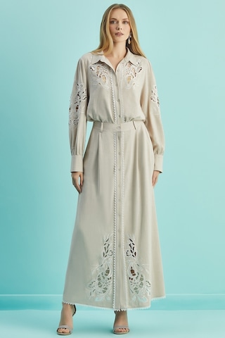 Evaze Bej Keten Etek Bej