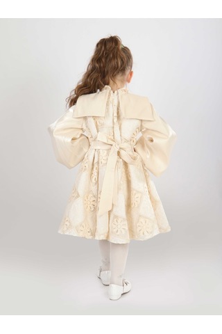 Xo Kids Kız Çocuk Elbise 2-6 Yaş 26470 Bej