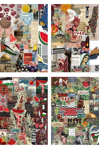 Filistin Temalı 8'li Yapışkanlı Scrapbook Seti Diğer