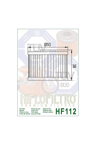 Hiflo Hf112 2010-2017 Honda CBR 250 R Uyumlu Yağ Filtresi