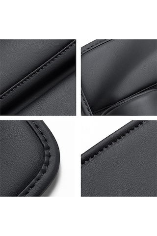 Padalink Oto Koltuk Aralığı Deri Depolama Kutusu, Telefon Şarj Açığı Ve Bardak Tutuculu, Siyah Tekli Sürücü/ Yolcu Tarafı Araç Çekmecesi