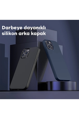 Hoco Pure Series Apple iPhone Uyumlu 15 Pro Manyetik Silikon Kılıf- 5775 Mavi