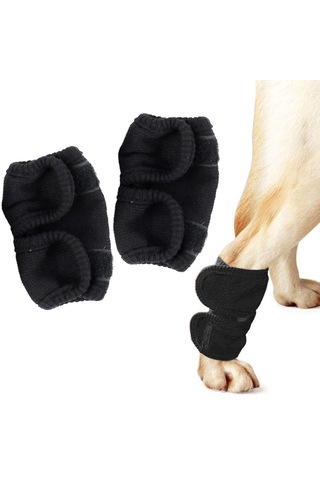 Homyl 2x Pet Diz Pedleri Bacak Desteği Brace Koruyucu Siyah-m