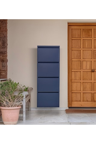 Kaser Metal 4 Lü Metal Ayakkabılık Antrasit