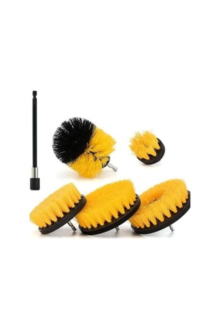 Livx Hygiene Matkap Ucuna Takılan Profesyonel Temizlik Fırçası 5 Parça Ve 15 Cm Uzatma Çubuğu Sarı Muf-01 Sku: Smgstk8b5cbb2279