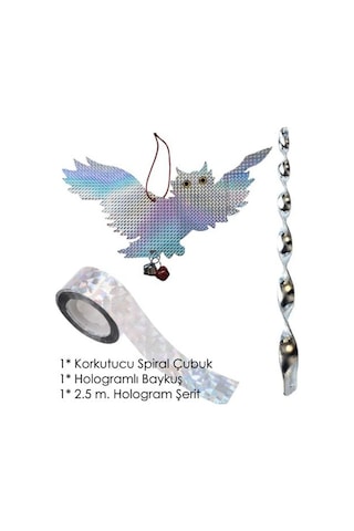 Balkon Ve Bahçe İçin Hologramlı Kuş Uzaklaştırıcı Set