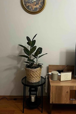 Nordic Yan Sehpa Temperli Cam 40 Cm Demonte Çizilmez Kırılmaz Metal Çerçeve Raflı Minimalist Sehpa - Siyah Siyah