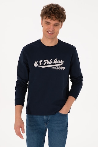 U.S. Polo Assn. Erkek Bisiklet Yaka Regular Fit Lacivert İnce Sweatshirt 50316315-VR033