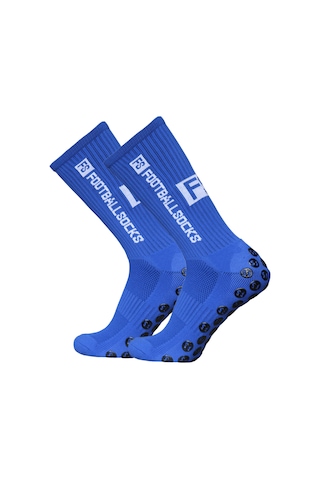 Ranyeek Yüksek Esneklikli Silikon Tabanlı Futbol Çorabı - Kaymayan, Rahat Ve Dayanıklı Mavi