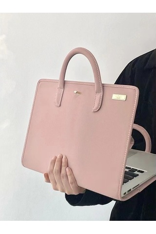 Yystore 16 İnç Evrensel Dizüstü Bilgisayar Çantası Soğutma Fonksiyonu El Çantası Sr7792 Açık Pembe