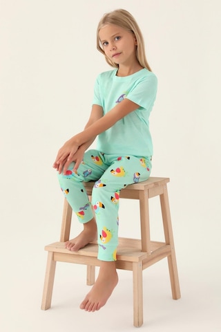 Roly Poly 3403 Garson Jungle Kız Çocuk Pijama Takımı Pembe