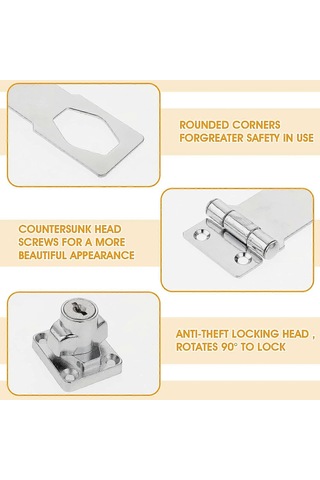 Anahtarlı Kilit 3 İnç Anahtarlı Kilit Mandalı Dolap Kilidi Paslanmaz Çelik Çevirme Düğmesi Anahtarlı Kilitli Dolap Çekmecesi İçin Kilit Mandalı