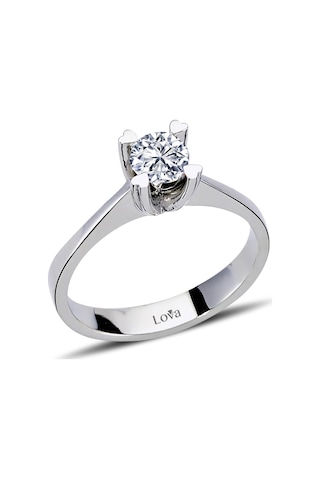 Lova F Renk 0,43 Karat Pırlanta Tektaş Yüzük - Idl - 1070004