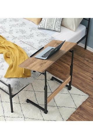 Yükseklik Ayarlı Eğimli & Katlanabilen Laptop Sehpası - Çam