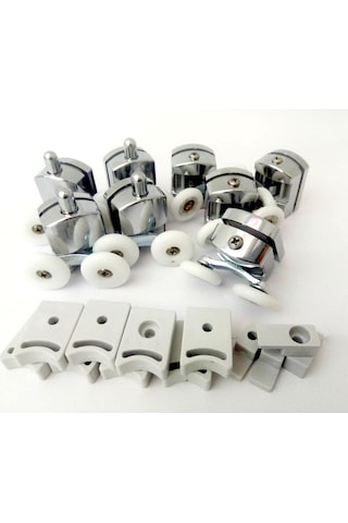 Sürgülü Duşakabin Tekerleği Rulman Set - 8 Parça Krom