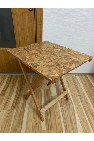 Apak Ahşap Osb Yüzeyli Katlanır Masa 60 CM 50 CM Bambu