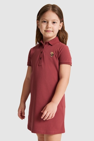 U.S. Polo Assn. Kız Çocuk Vişne Elbise Örme 50325597-vr223