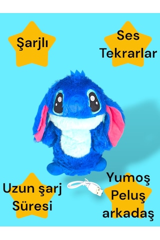 Konuşan Stitch Peluş Oyuncak Stich Peluş Oyuncak Konuşma Tekrarlayan Şarjlı Kaktüs Stich Model Diğer
