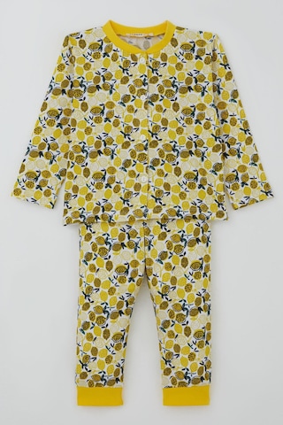 Breeze Kız Bebek Pijama Takımı Limon Bahçesi 4 Ay-1 Yaş, Sarı Sarı
