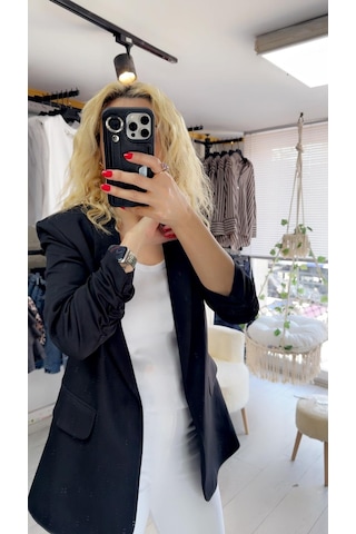 Siyah Oversize Blazer Ceket