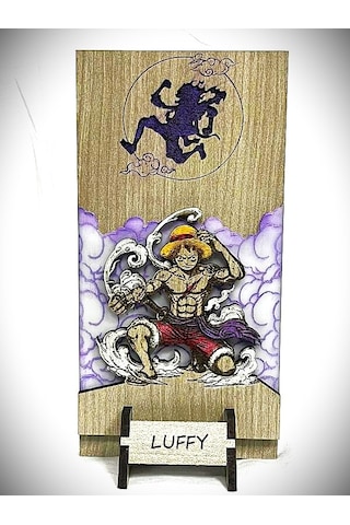 Dükkan Design Lazer Kazıma El Boyama One Piece Luffy Gear5 Biblo Çok Renkli