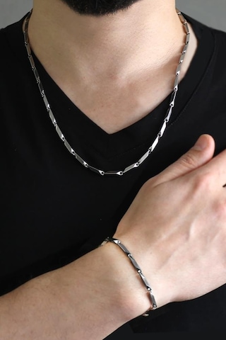 Singapur Erkek Çelik Kolye Ve Bileklik Seti Eck05S (492130602)