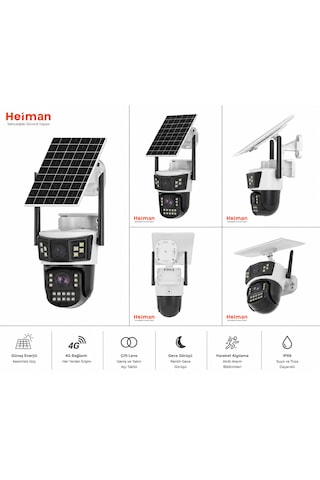 Hm-850 4mp 2 Kameralı Solar Ptz 4g Sim Kartlı Kamera