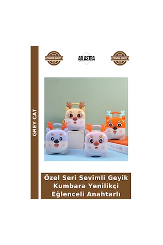 Özel Seri Sevimli Geyik Kumbara Yenilikçi Eğlenceli Anahtarlı