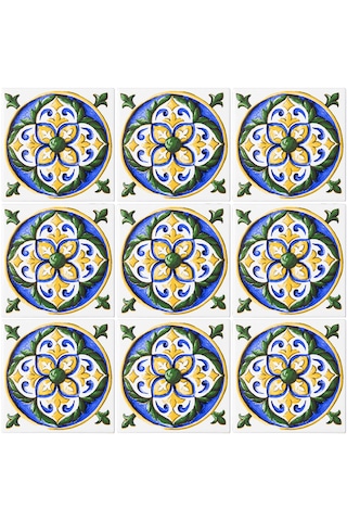 Can Seramik – 10x10 Cm. Cç-105 Kütahya Çini Karo 5'li 1 Paket