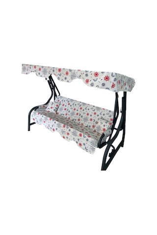 Lüks Duck Vip Salıncak Minder Seti 3 Kişilik Süngerli Tenteli Çok Renkli